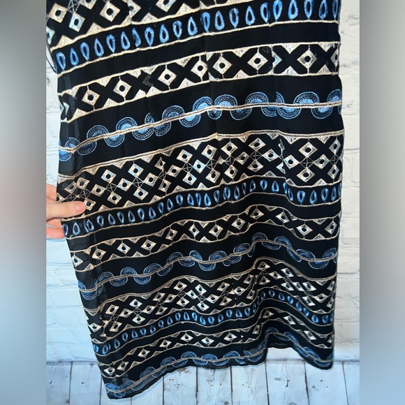 white house black market dark blue & white sleeveless dress size 00 - Picture 10 of 10